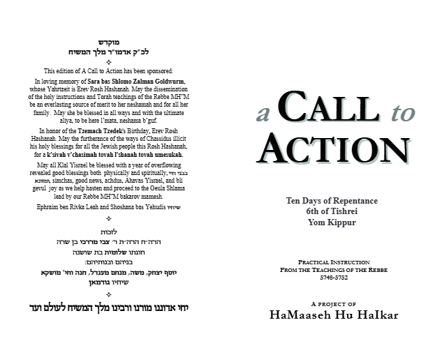 Hama'aseh Hu Haikar — Parshas Vayelech