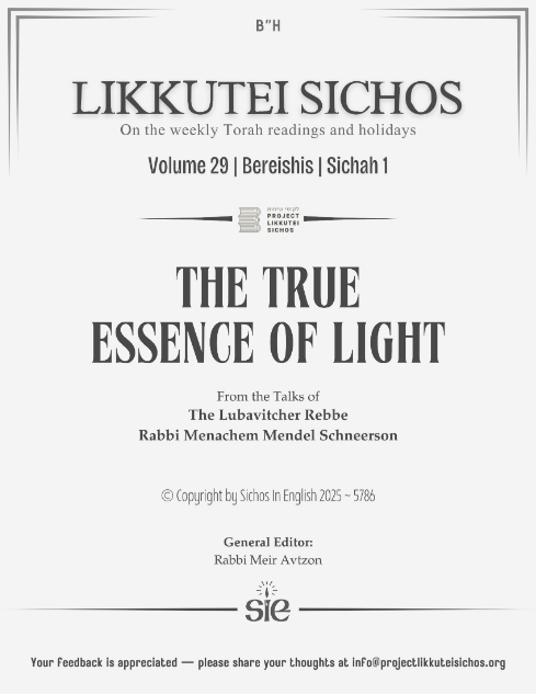 Project Likkutei Sichos — Parshas Bereishis