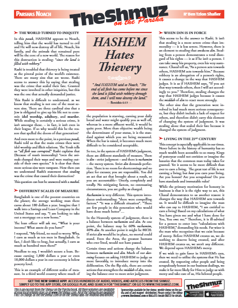 The Shmuz — Parshas Noach
