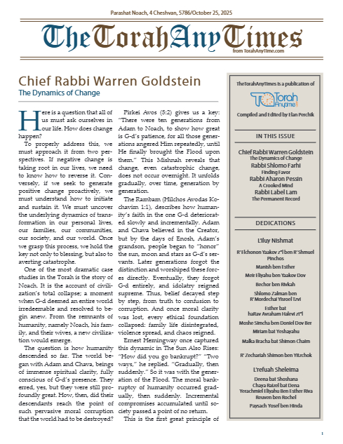 The Torah Anytimes — Parshas Noach