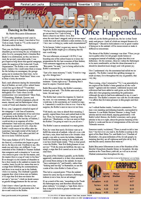 The Jewish Weekly — Parshas Lech-Lecha