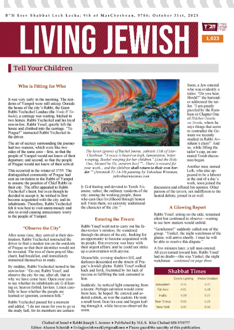 Living Jewish — Parshas Lech-Lecha