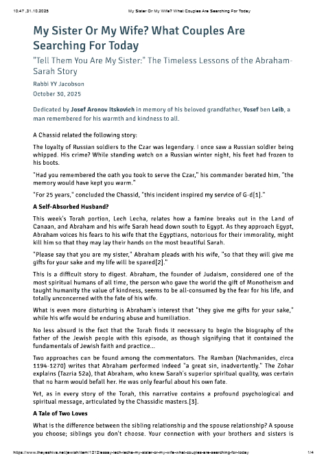 The Yeshiva.net — Parshas Lech-Lecha