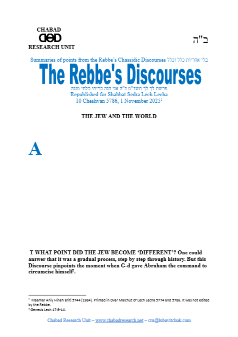 Chabad Research Unit — Parshas Lech-Lecha