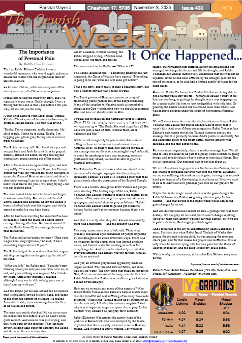 The Jewish Weekly — Parshas Vayeira
