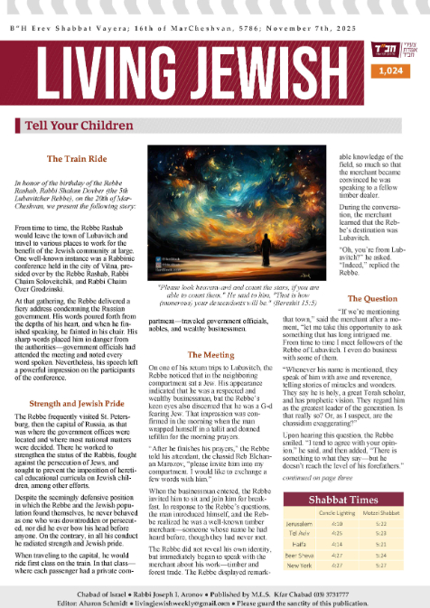 Living Jewish — Parshas Vayeira
