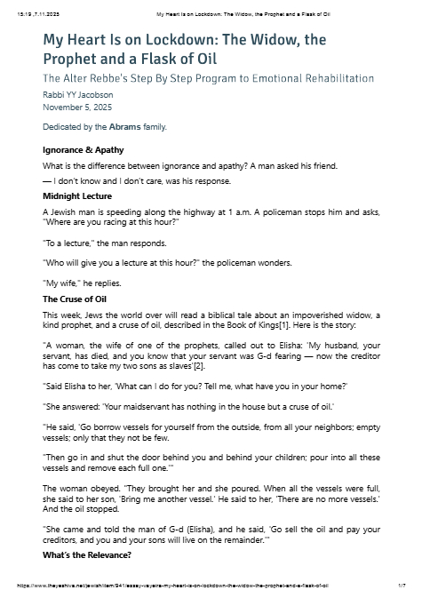 The Yeshiva.net — Parshas Vayeira