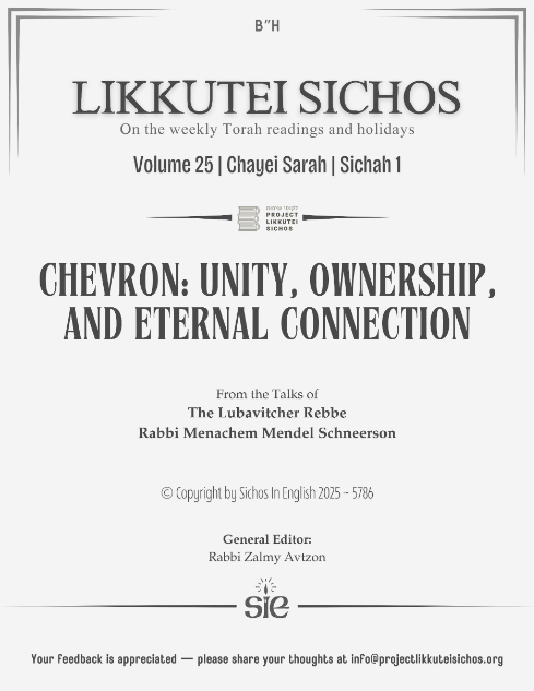 Project Likkutei Sichos — Parshas Chayei Sarah
