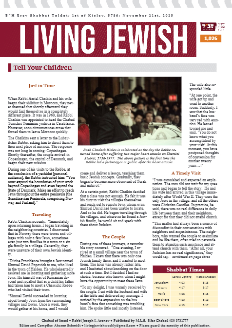 Living Jewish — Parshas Toldos