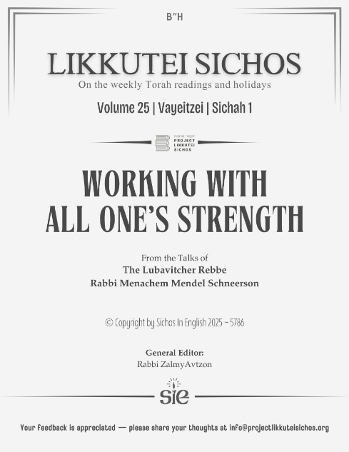 Project Likkutei Sichos — Parshas Vayeitzei