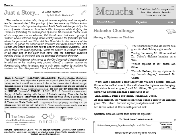 Menucha Magazine — Parshas Vayeitzei