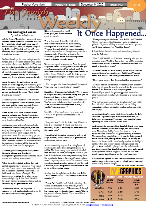 The Jewish Weekly — Parshas Vayishlach