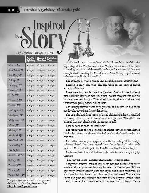 Inspired by a Story — Parshas Vayeishev