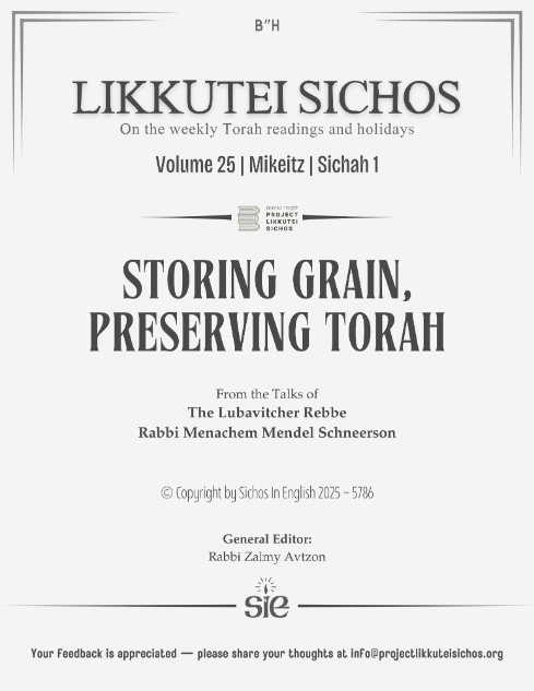Project Likkutei Sichos — Parshas Mikeitz