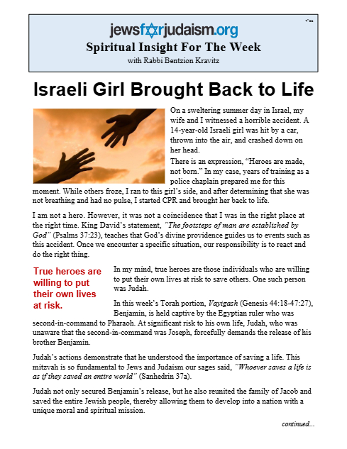 Jews for Judaism — Parshas Vayigash