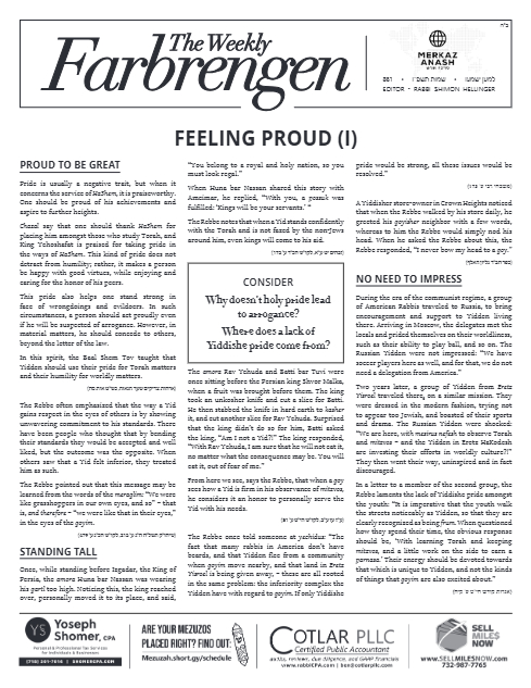 The Weekly Farbrengen — Parshas Shemos