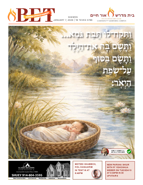 BET Journal — Parshas Shemos