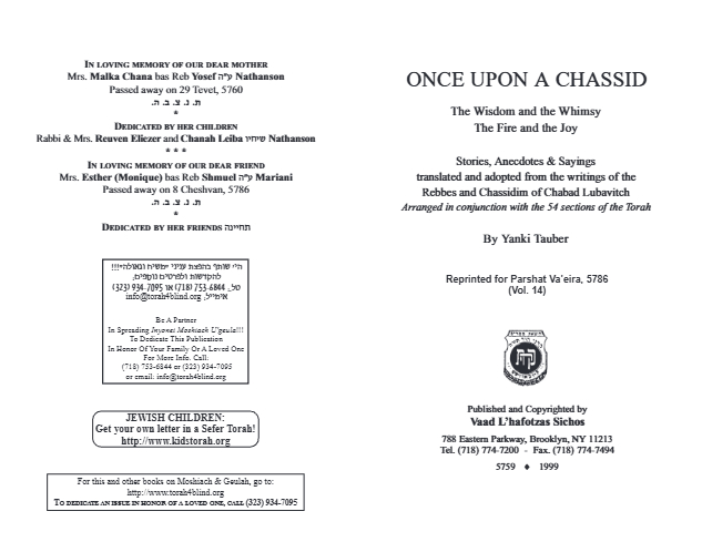 Once Upon a Chossid — Parshas Va'eira