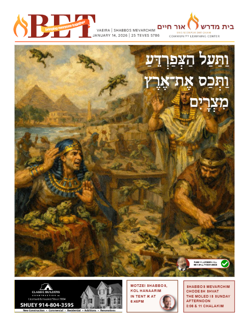 BET Journal — Parshas Va'eira