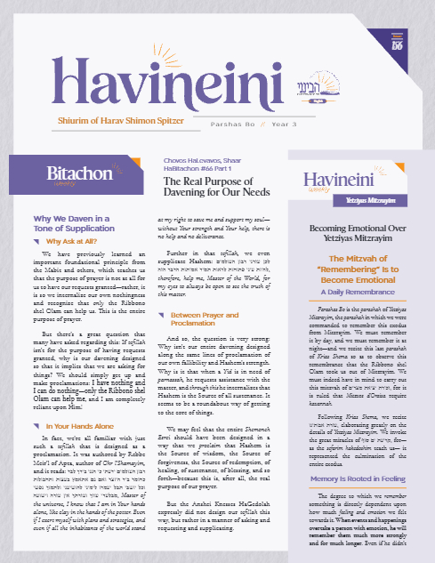 Havineini — Parshas Bo