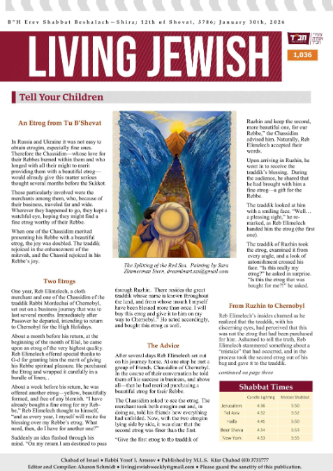 Living Jewish — Parshas Beshalach