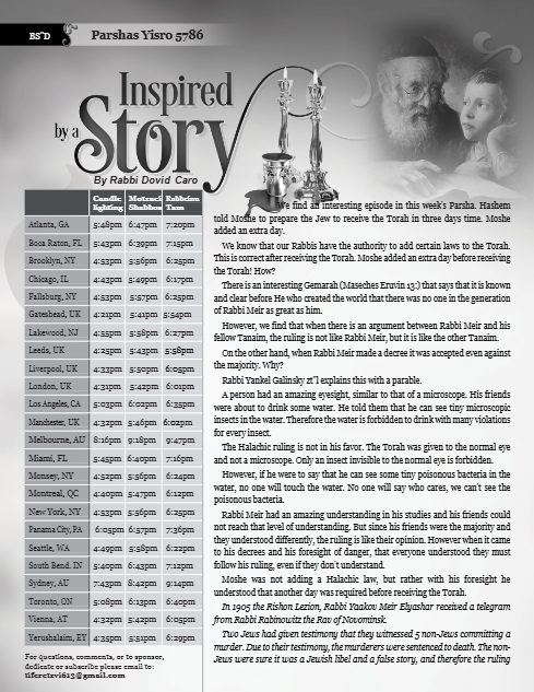 Inspired by a Story — Parshas Yisro