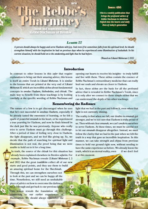 The Rebbe's Pharmacy — Parshas Terumah
