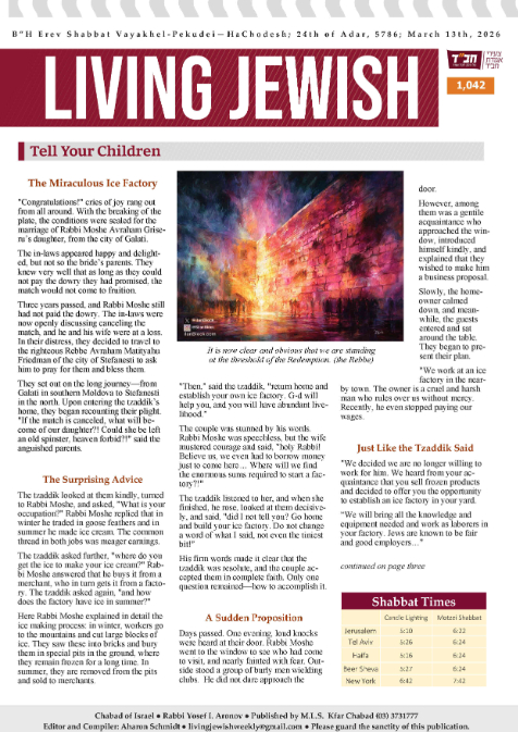 Living Jewish — Parshas Vayak'hel-Pekudei