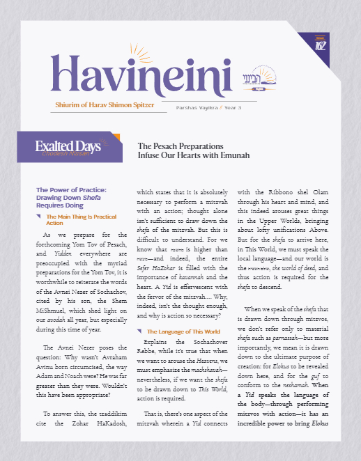 Havineini — Parshas Vayikra
