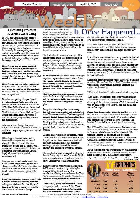 The Jewish Weekly — Parshas Shemini
