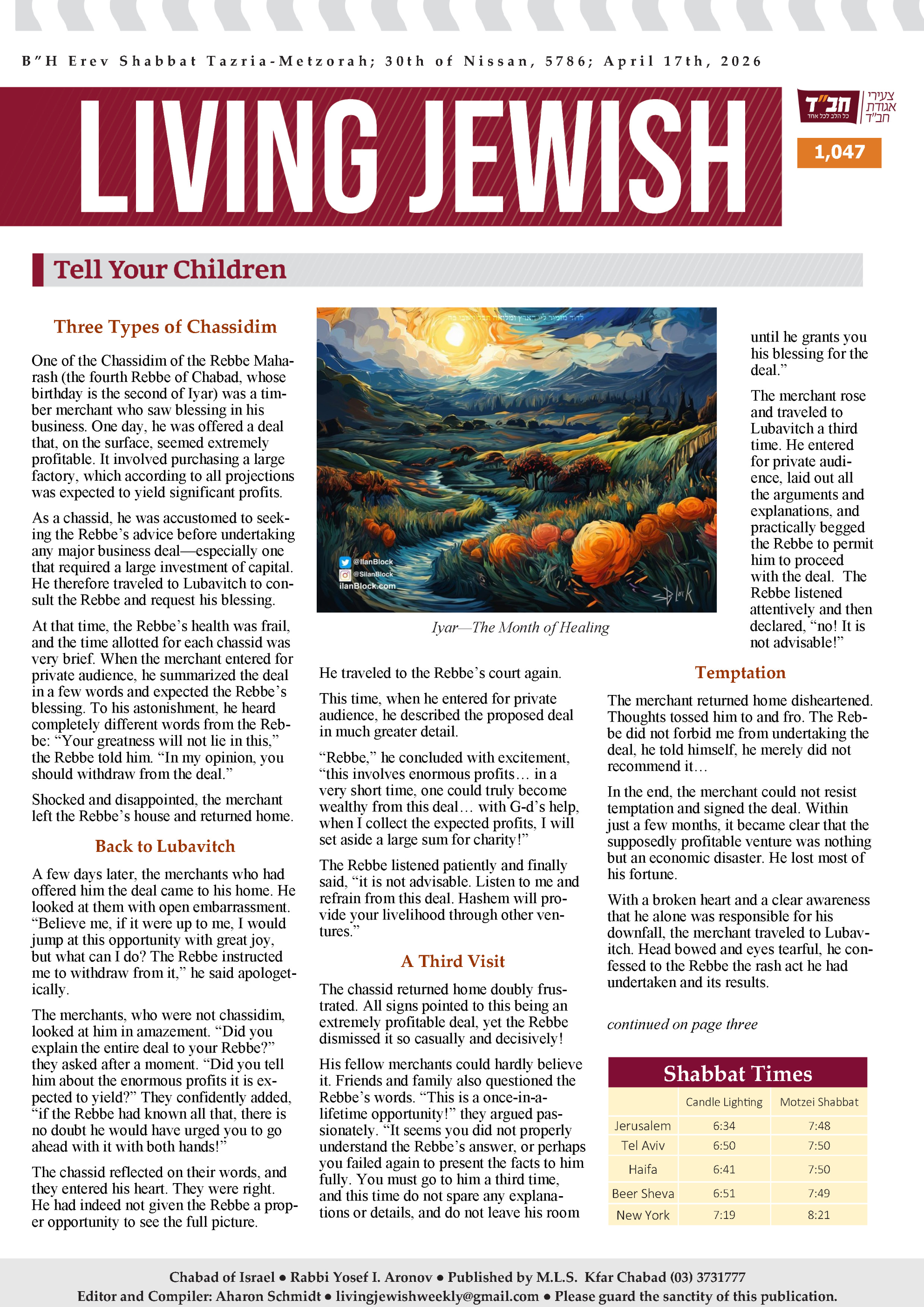 Living Jewish — Parshas Tazria-Metzora
