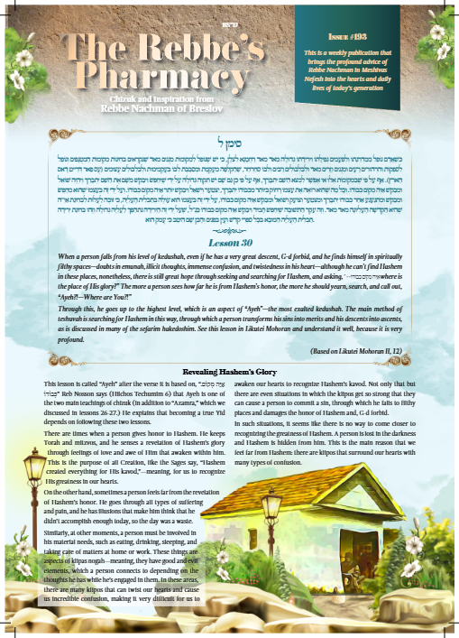 The Rebbe's Pharmacy — Parshas Naso