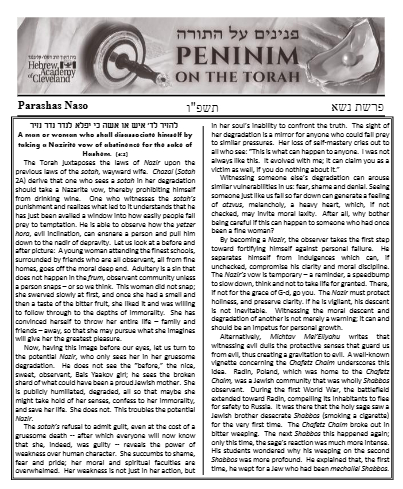 Parsha Pages — Parshas Naso