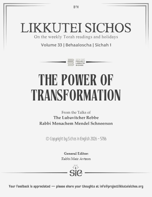Project Likkutei Sichos — Parshas Bamidbar