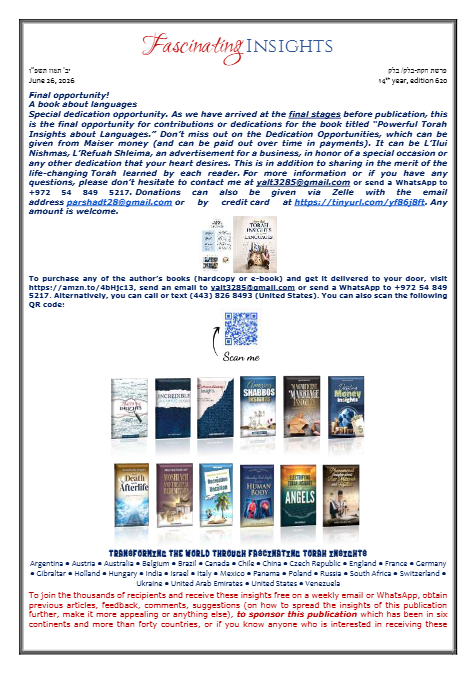 Fascinating Insights — Parshas Chukas-Balak