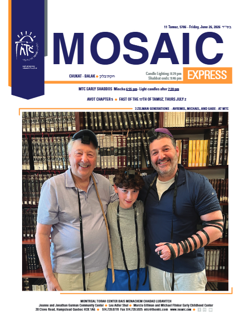 Mosaic Express — Parshas Chukas-Balak