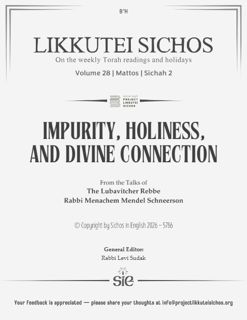Project Likkutei Sichos — Parshas Matos-Massei