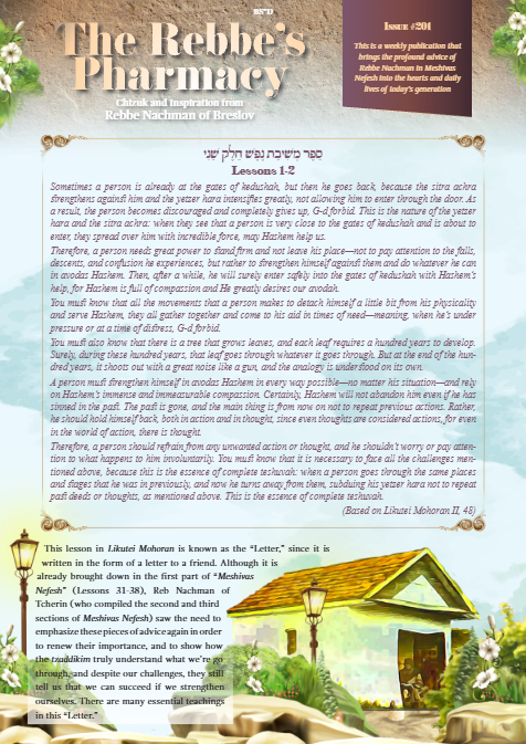 The Rebbe's Pharmacy — Parshas Devorim